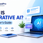 What is Generative AI beginner guide showing AI creating text images video and code