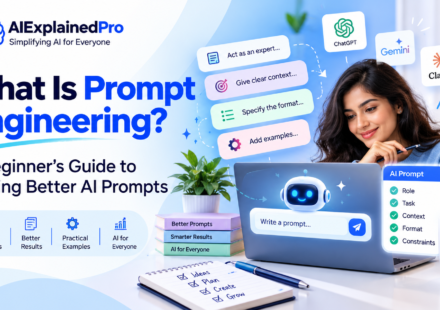Prompt engineering beginner guide showing how to write better AI prompts